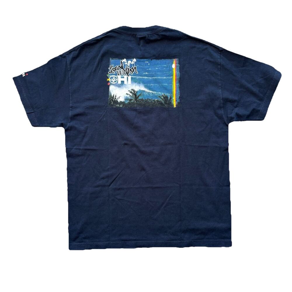 Local Motion Navy Shirt Hawaii Y2K Men’s Size XL Navy Cotton